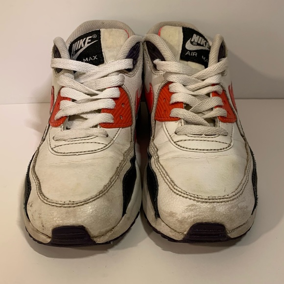 👟 NIKE AIR MAX 90 LTR WHITE CRIMSON GS YOUTH RUNNING SHOES 👟 - Picture 3 of 7